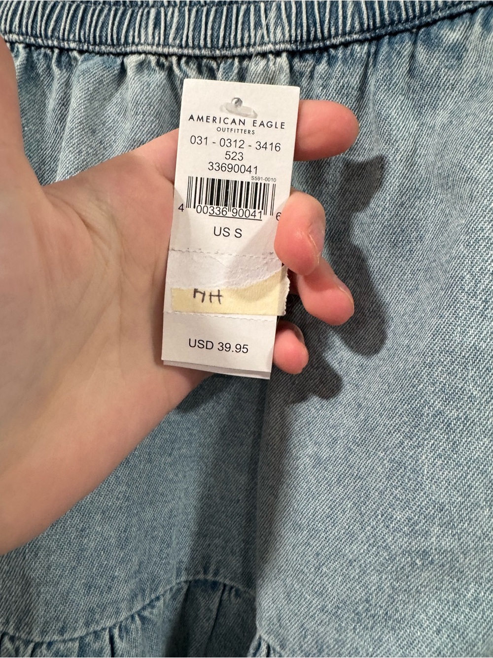 NWT American Eagle Denim Skirt Stretch Waistband - Picture 4 of 6